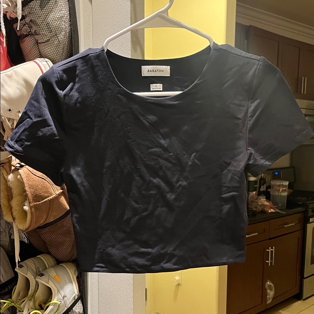 Women's Navy Crop Top